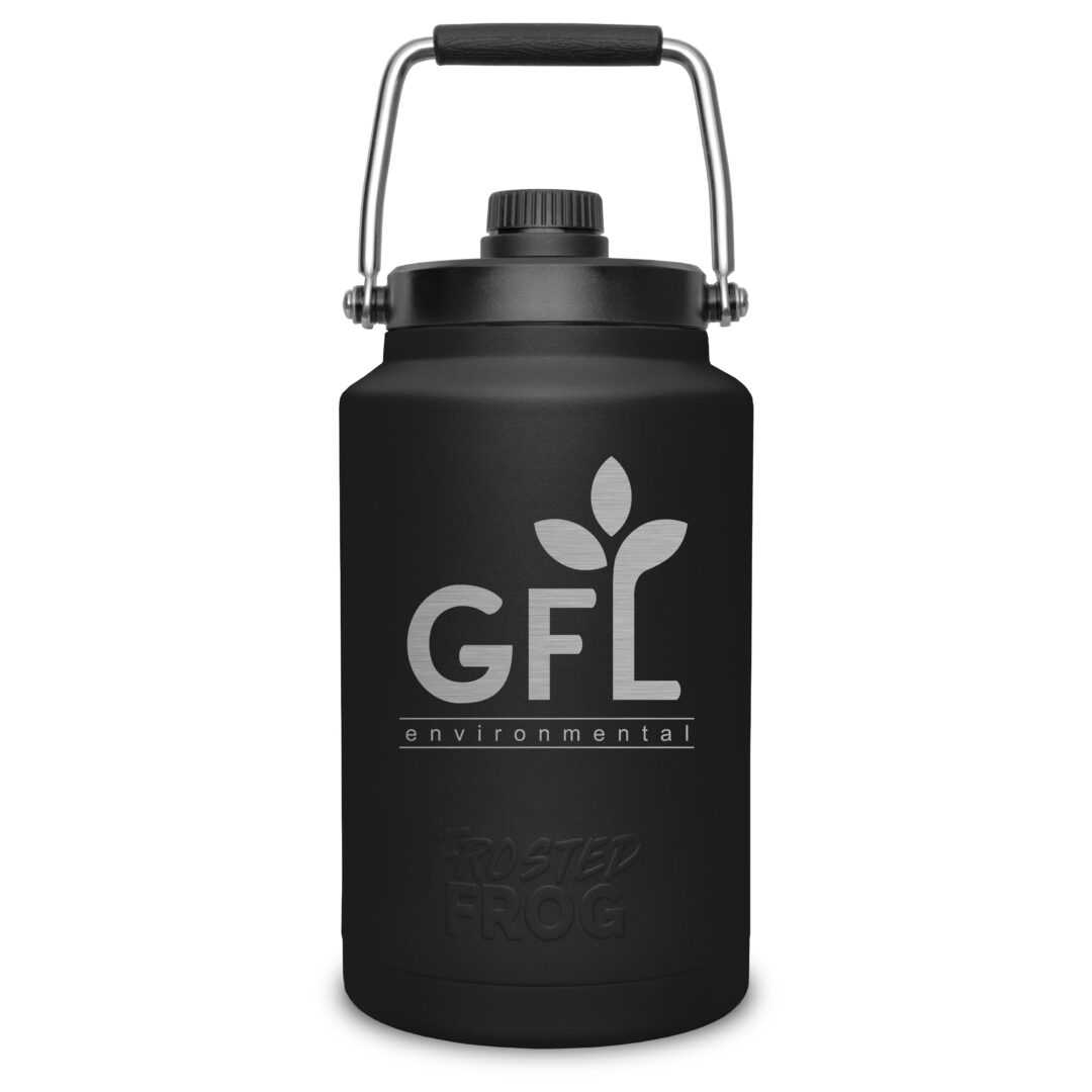 Double WAll 1 Gallon Stainless Steel Jug Black