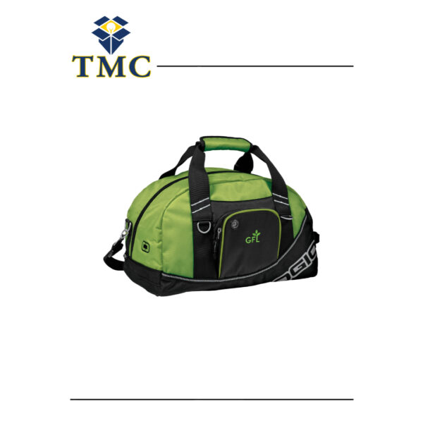 Duffle bag with logo Green and black