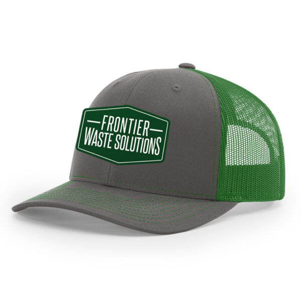 Trucker Hat Grey front Green back