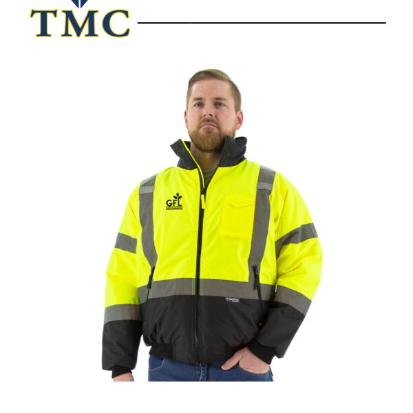 HI VIS YELLOW BOMBER JACKET