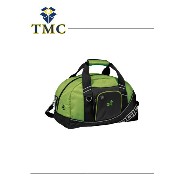 Duffle bag with logo Green and black