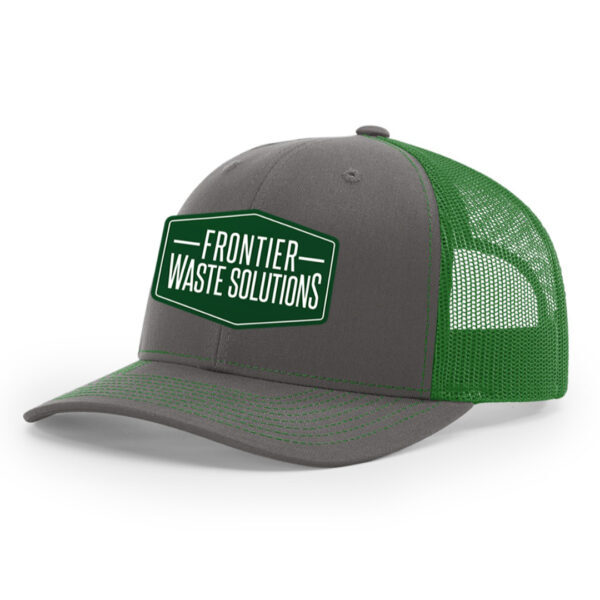 Trucker Hat Grey front Green back